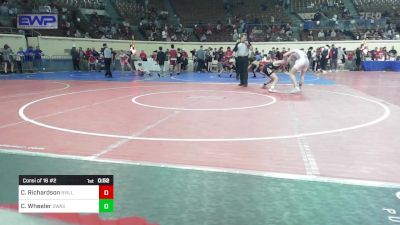 100 lbs Consi Of 16 #2 - Cade Richardson, Bartlesville JH vs Cooper Wheeler, Owasso Junior High