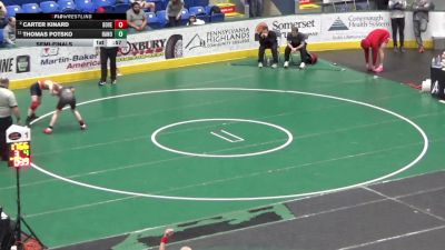 124 lbs Semifinal - Carter Kinard, Dover vs Thomas Potsko, Hanover Area