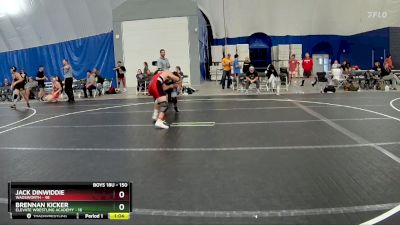 150 lbs Semifinal - Brennan Kicker, Elevate Wrestling Academy vs Jack Dinwiddie, Wadsworth