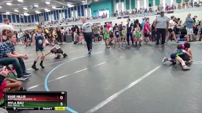 52 lbs Round 1 (10 Team) - Kase Hillis, Gate Keepers Athletics vs Myla Rau, Full Circle