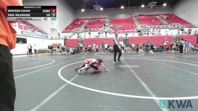 46 lbs Semifinal - Drayson Couch, Del City Little League Wrestling vs Paul Velazquez, Lexington Wrestling Club