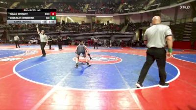 113-1A Cons. Round 1 - Charlie Hembree, Haralson County vs Gage Wright, Heard County