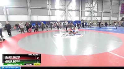 63 lbs Cons. Round 2 - Keagan Slover, Grangeville Youth WC vs Legend Zuniga, Toppenish USA WC