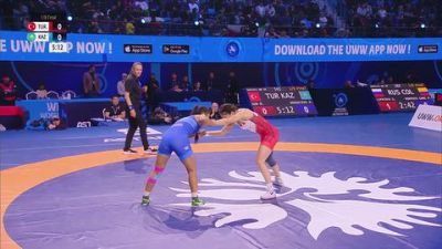 59 kg 1/8 Final - Bediha Gun, Turkiye vs Altyn Shagayeva, Kazakhstan
