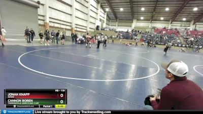 119 lbs Cons. Round 2 - Cannon Boren, Thermopolis Wrestling Club vs Jonah Knapp, Idaho