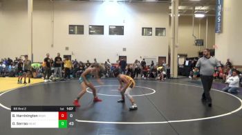 95 lbs Rr Rnd 2 - Bryce Harrinington, Team Round-Up K-8 vs Olympic Serrao, ACES K-8