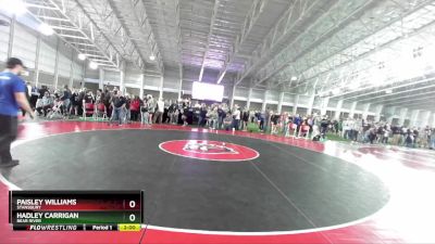 100 lbs Champ. Round 1 - Hadley Carrigan, Bear River vs Paisley Williams, Stansbury