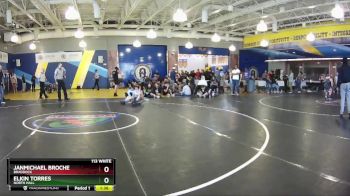 113 White 1st Place Match - Elkin Torres, North Hall vs Janmichael Broche, Braddock