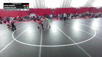 12U Boys - 160 lbs Cons. Round 1 - Jacob Johnson, Wisconsin vs Andrew Phillips, Illinois