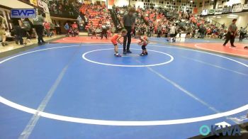 46 lbs Round Of 32 - Eli Dicus, Fort Gibson Youth Wrestling vs Evelyn Shimonek, Self