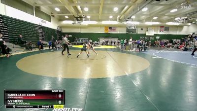 105 lbs Quarterfinal - Isabella De Leon, Stadium (Girls) vs Ivy Merkl, Vashon Island (Girls)