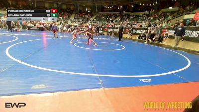 55 lbs 5th Place - Preslie Dickerson, Blue Devil Wrestling vs Livi-Ana Pacheco, Steel City Reloaded