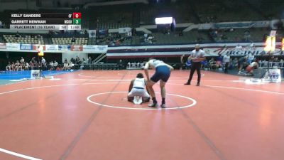 165 lbs Placement (16 Team) - Garrett Newman, McGuffey vs Kelly Sanders, Colonial Forge