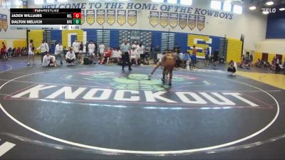 120 lbs Round 6 (8 Team) - Jaden Williams, Wellington vs Dalton Meluch, Naperville Central