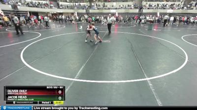 80 lbs Quarterfinal - Jacob Mead, Pinnacle Wrestling Club vs Oliver Ohly, Wrestling Factory