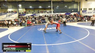 141 lbs Champ. Round 2 - Mason Weyant, Wabash vs Bradley Rosen, North Central College