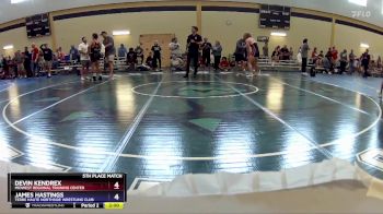 190 lbs 5th Place Match - Devin Kendrex, Midwest Regional Training Center vs James Hastings, Terre Haute Northside Wrestling Club