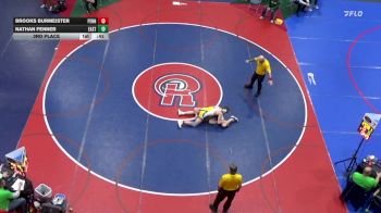 124 lbs 3rd Place - Brooks Burmeister, Penn Trafford vs Nathan Fenner, Easton