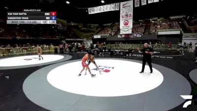 113 lbs Cons. Round 3 - Kai Van Natta, Hanford Bullpups Wrestling Club vs Kingston Tran, Reign Wrestling Club