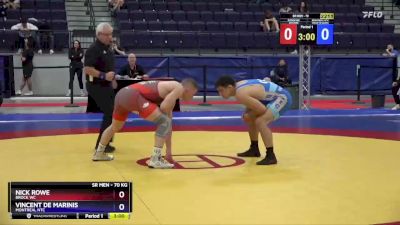 70 kg Semifinal - Nick Rowe, Brock WC vs Vincent De Marinis, Montreal NTC