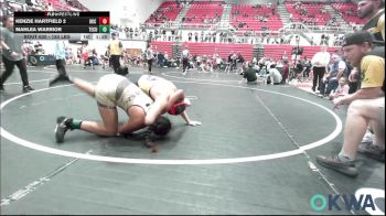 150 lbs Rr Rnd 2 - Kenzie Hartfield 2, OKC Saints Wrestling vs Mahlea Warrior, Tecumseh Youth Wrestling