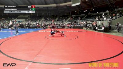 67 lbs Consi Of 16 #2 - Wiley Derby, Minnesota Elite vs Daxon Bench, Young Guns