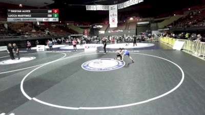 92 lbs Cons. Quarters - Tristan Alves, Spring Hills Wrestling vs Lucca Martinez, Rough House Wrestling