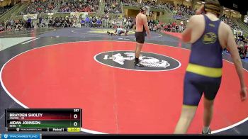 287 lbs Finals (8 Team) - Aidan Johnson, Bend vs Brayden Sholty, Crater