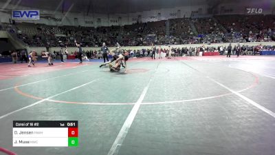 150 lbs Consi Of 16 #2 - Dane Jensen, Pawhuska vs Jaelin Muse, Midwest City Bombers