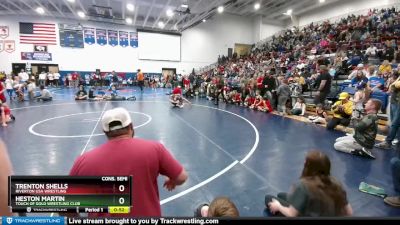 67 lbs Cons. Semi - Trenton Shells, Riverton USA Wrestling vs Heston Martin, Touch Of Gold Wrestling Club