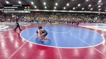 110 lbs 1st Place Match - Malachi Simmons, Sheridan Wrestling Club vs Jace Boynton, Bowman County Dawg Club