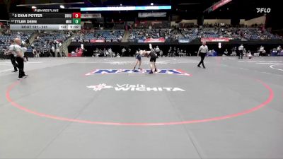141 lbs Champ. Round 2 - 3 Evan Potter, Southern Oregon vs Tyler Deen, Missouri Baptist