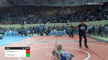 40 lbs Prelims - Kruze Brooksher, Skiatook Bulldog Wrestling vs Jack Thornhill, Noble Takedown Club
