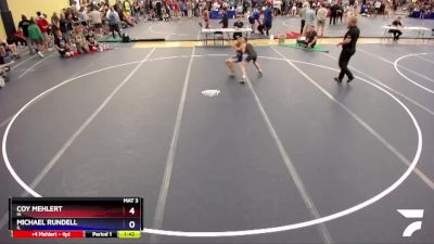 100 lbs Quarterfinal - Coy Mehlert, IA vs Michael Rundell, IL