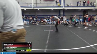 160 lbs Round 2 (8 Team) - Rhys Dewar, Doughboys vs Jaxson Simmons, Team Germantown