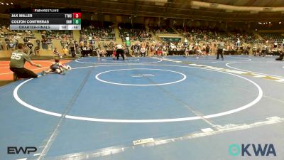 55 lbs Quarterfinal - Jax Miller, Team Tulsa Wrestling Club vs Colton Contreras, Raw Wrestling Club