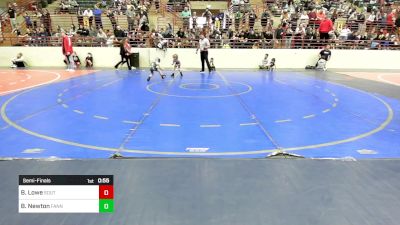 43 lbs Semifinal - Barrett Lowe, South Forsyth WAR Wrestling Club vs Bridger Newton, Fannin Rowdy Rebels Wrestling