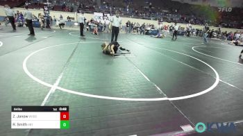 64 lbs Consi Of 8 #2 - Zaiyden Janow, Woodward Youth Wrestling vs Ryder Smith, Hobart