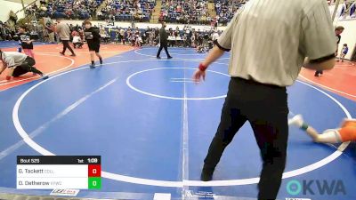 70 lbs Semifinal - Grady Tackett, Collinsville Cardinal Youth Wrestling vs Dylan Detherow, Verdigris Youth Wrestling