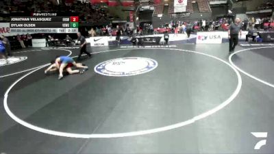 Champ. Round 2 - Jonathan Velasquez, Eisenhower High School Wrestling vs Dylan Olsen, Valley Silverbacks Wrestling Club