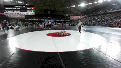 Boys 2A 113 lbs Champ. Round 1 - Emmett Levitsis, Lakewood vs Stevens Nguyen, Chief Sealth