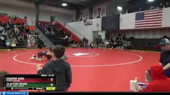 Round 1 - Clayton Isham, Clear Creek-Amana vs Cooper Hird, Mount Vernon