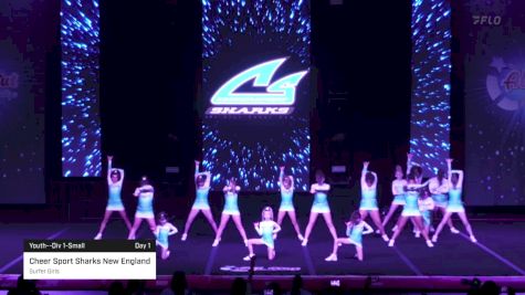 Cheer Sport Sharks New England - Surfer Girls [2025 Youth--Div 1-Small Day 1] 2025 All Out Grand Nationals