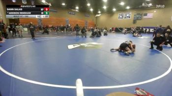 100 lbs Champ. Round 2 - Dawn Salais, Nipomo vs Addison Renshaw, North Bakersfield