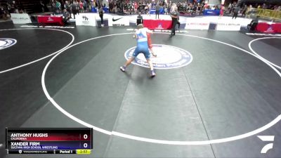 285 lbs Quarterfinal - Anthony Hughs, California vs Xander Firm, Sultana High School Wrestling