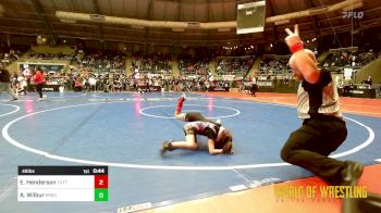 46 lbs Round Of 16 - Everlee Henderson, Tuttle Elite Wrestling Club vs Adelaide Wilbur, Predator Wrestling