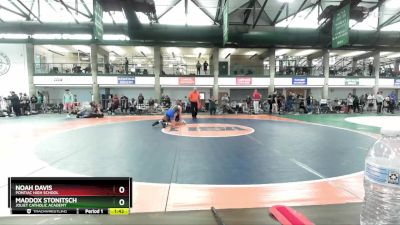 129-137 lbs Quarterfinal - Maddox Stonitsch, Joliet Catholic Academy vs Noah Davis, Pontiac High School