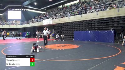 78 lbs Consi Of 8 #2 - Vincent Aparicio, Lawrence Twp vs Nikolaus Schaller, Orchard Park