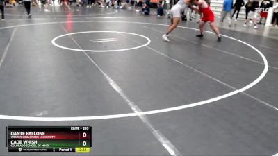 285 lbs Cons. Round 2 - Dante Pallone, Western Colorado University vs Cade Whish, Colorado School Of Mines