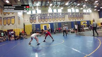 144 lbs Round 3 (8 Team) - Cruz Salazar, Alpha WC vs Jacob Cochran, Naperville Central